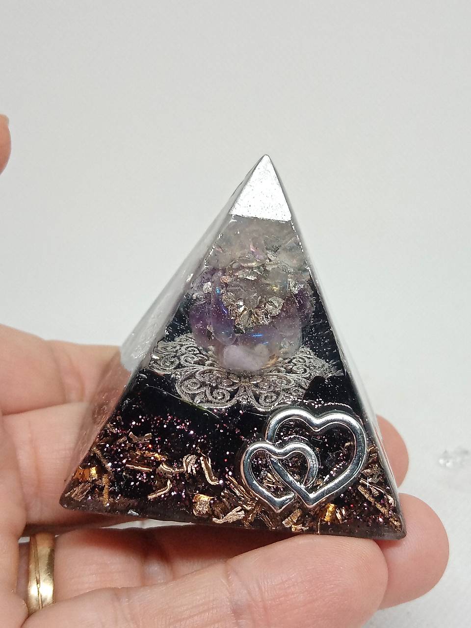 Orgonitová pyramída obsidiánová